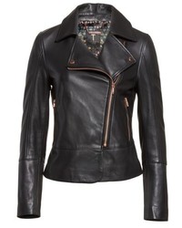 Ted Baker London Lizia Leather Biker Jacket