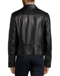 Diesel Black Gold Long Sleeve Leather Moto Jacket