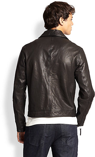 Madison Supply Leather Moto Jacket, $895 | Saks Fifth Avenue | Lookastic