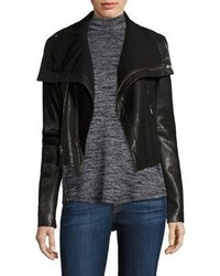 Veda Max Classic Leather Moto Jacket