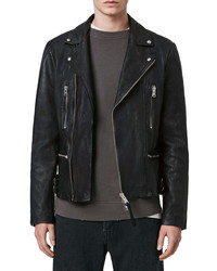 AllSaints Mazo Slim Fit Leather Biker Jacket