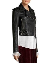 McQ by Alexander McQueen Mcq Alexander Mcqueen Lace Up Leather Moto Jacket