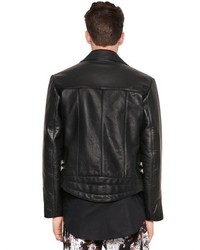 McQ by Alexander McQueen Grained Leather Biker Jacket