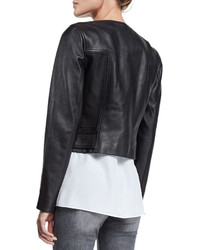 MICHAEL Michael Kors Michl Michl Kors Leather Moto Jacket Black