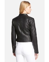 MICHAEL Michael Kors Michl Michl Kors Quilted Panel Leather Moto Jacket