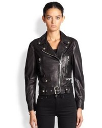 Acne Studios Mock Light Leather Moto Jacket