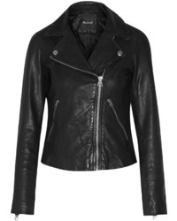 Madewell Moto Leather Biker Jacket Black