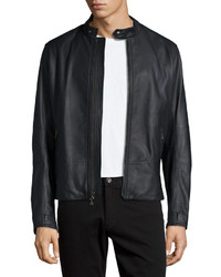 Vince Moto Leather Jacket Black