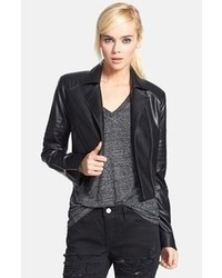 Mural Quilted Crop Moto Jacket Small