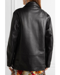 Acne Studios Myrtle Leather Biker Jacket Black