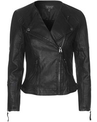 Topshop Nelly Faux Leather Biker Jacket
