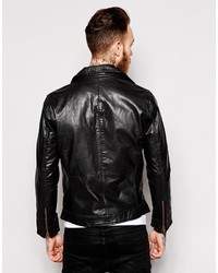 Only Sons Only Sons Leather Biker Jacket