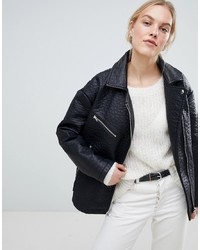 ASOS DESIGN Oversized Faux Leather Jacket