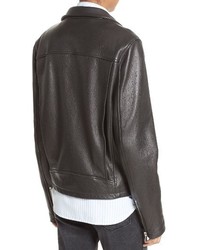 Frame Oversized Leather Moto Jacket