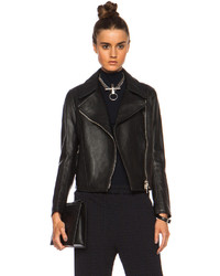 3.1 Phillip Lim Pointed Collar Moto Leather Jacket