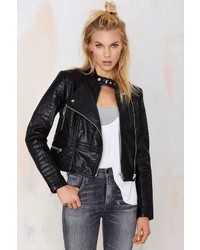 Nasty Gal Ride Out Vegan Leather Moto Jacket