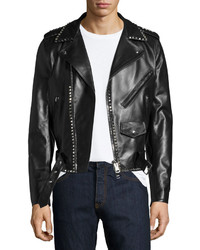 Valentino Rockstud Leather Moto Jacket