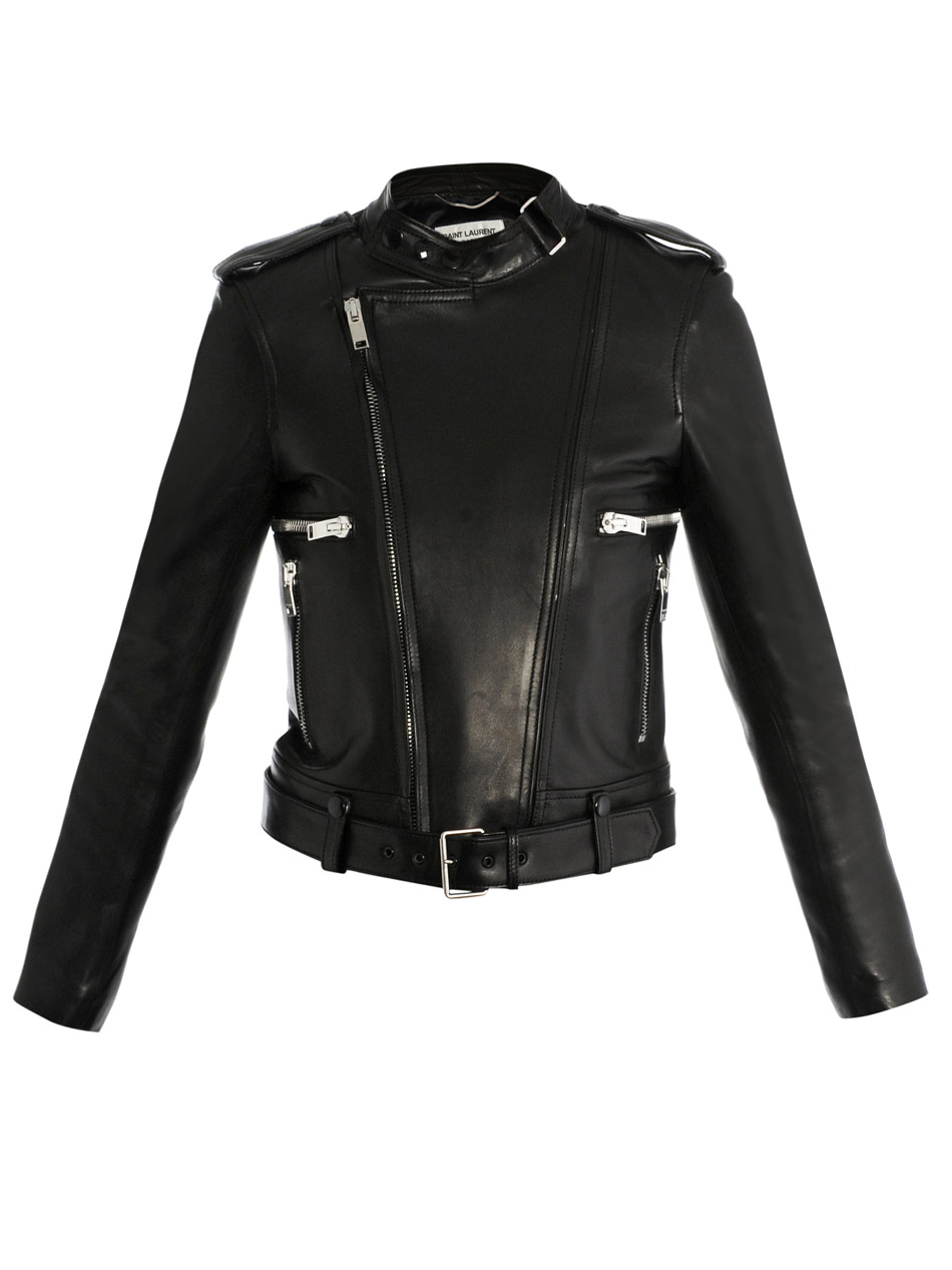 Saint Laurent Leather Biker Jacket, $4,164 | MATCHESFASHION.COM ...