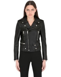Saint Laurent Washed Nappa Leather Biker Jacket