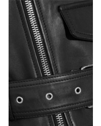 Balenciaga Scarf Leather Biker Jacket Black