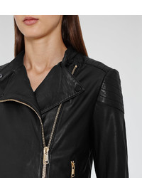 Reiss Shelby Leather Biker Jacket