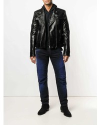 Balmain Slim Fitted Leather Jacket