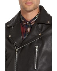 Topman Staines Leather Moto Jacket