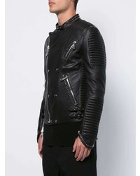Philipp Plein Stud Detail Leather Jacket