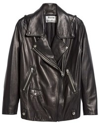 Acne Studios Swift Lambskin Leather Moto Jacket