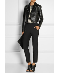 Alexander Wang T By Bonded Textured Leather Biker Jacket