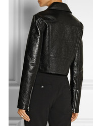 Alexander Wang T By Bonded Textured Leather Biker Jacket