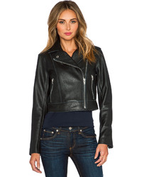 Alexander Wang T By Pebbled Leather Moto Jacket