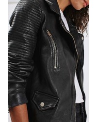 Tall Leather Biker Jacket