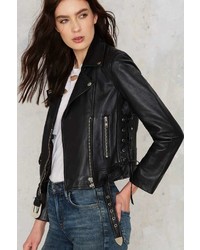 Nasty Gal West Up Leather Moto Jacket