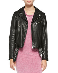 IRO Wilma Asymmetric Zip Leather Moto Jacket