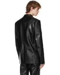 Marni Black Faux Leather Blazer