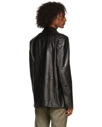 Acne Studios Black Leather Suit Jacket