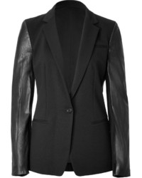 DKNY Cottonleather Blazer In Black
