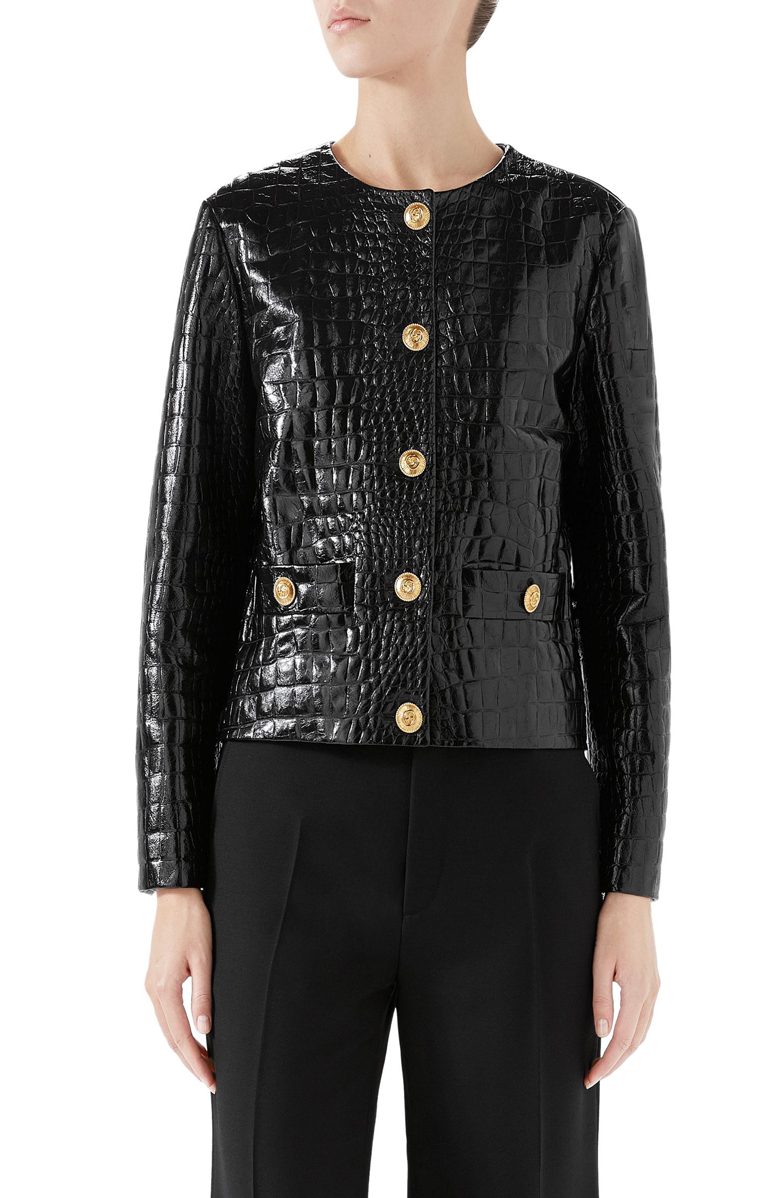 Kokoshung Fashion - GUCCI alligator/real crocodile leather jacket