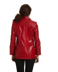 Excelled Quilted Leather Blazer