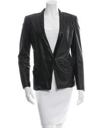 Helmut Lang Fitted Leather Blazer