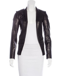 Unconditional Fitted Leather Blazer
