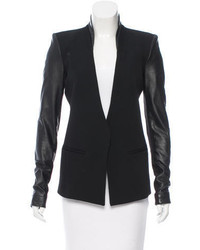 Helmut Lang Leather Accented Oversize Blazer