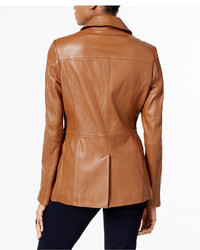 Jones New York Leather Blazer Jacket