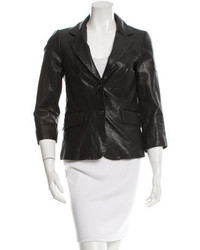 Elizabeth and James Leather Two Button Blazer