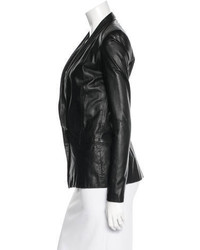 Helmut Lang Paneled Leather Blazer