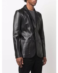 Desa 1972 Single Breasted Leather Blazer