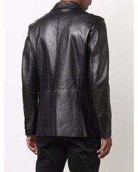 Desa 1972 Single Breasted Leather Blazer