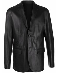 Karl Lagerfeld Single Breasted Leather Blazer