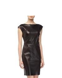 Catherine Malandrino Leather Front Dress Black, $249 | Last Call by ...